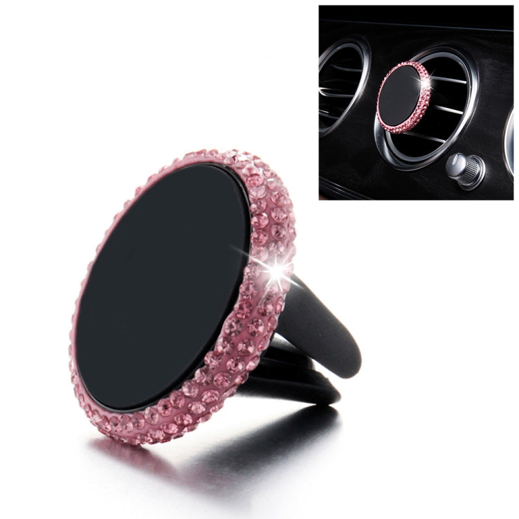 Car Diamond Magnetic Air Outlet Mobile Phone Holder(Pink) by buy2fix
