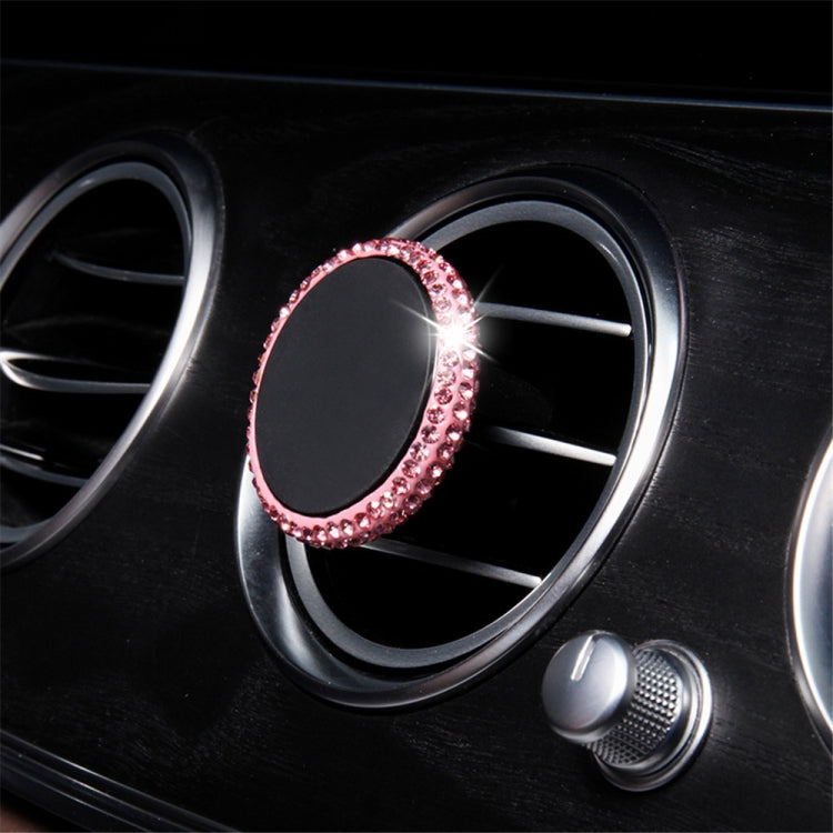 Car Diamond Magnetic Air Outlet Mobile Phone Holder(Pink) by buy2fix