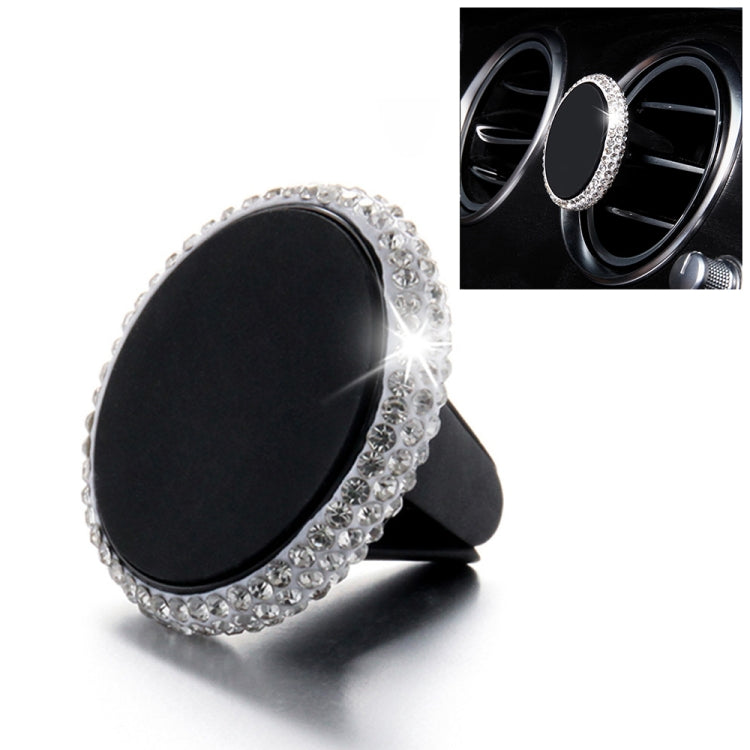 Car Diamond Magnetic Air Outlet Mobile Phone Holder(White) by buy2fix