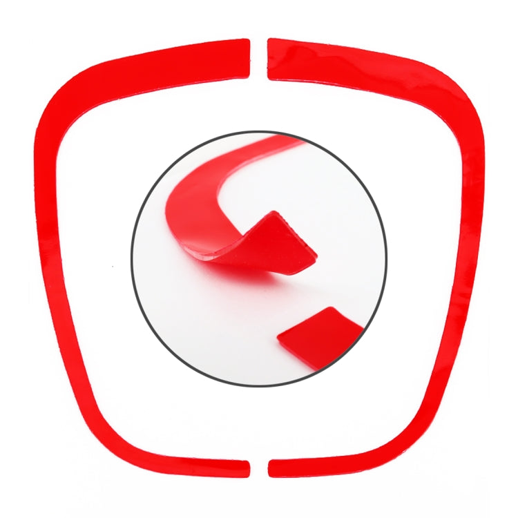 Car Auto Steering Wheel Decorative Ring Cover Trim Sticker Decoration for Audi(Red) by buy2fix