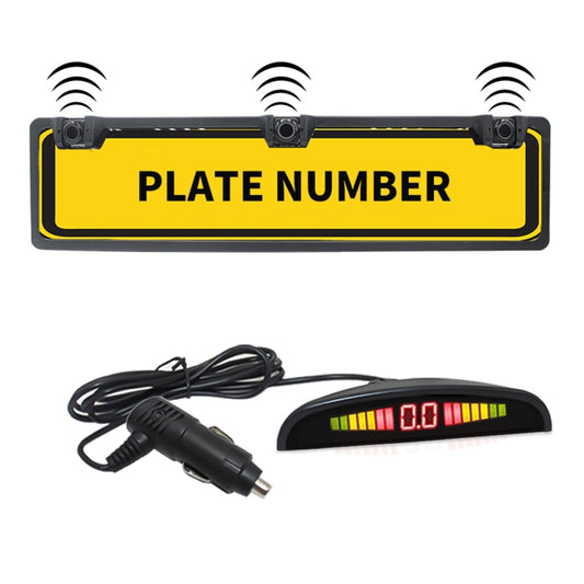PZ300L-W Wireless Europe Car License Plate Frame Parking Sensors Reversing Radar with 3 Radar Detector by buy2fix