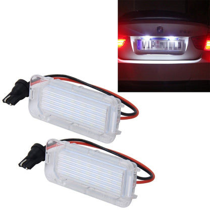 2 PCS License Plate Light with 18  SMD-3528 Lamps for Ford,2W 120LM,6000K, DC12V(White Light) - In Car by buy2fix | Online Shopping UK | buy2fix