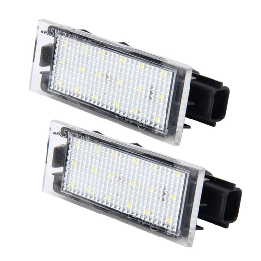 2 PCS License Plate Light with 18 SMD-3528 Lamps for Renault,2W 120LM,6000K, DC12V(White Light) by buy2fix
