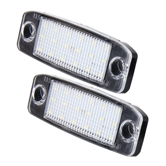 2 PCS LED License Plate Light with 18 SMD-3528 Lamps for Hyundai Sonata,2W 120LM,6000K, DC12V(White Light) by buy2fix