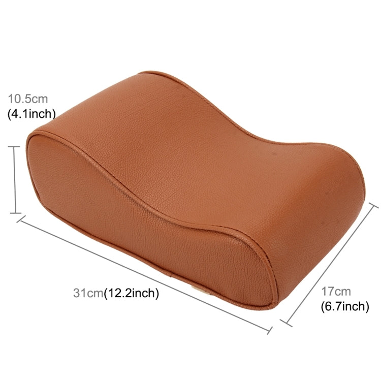 Universal Car PU Leather and Memory Foam Wrapped  Armrest Box Breathable Car Armrest Box Mat with Phone Holder Storage Bag(Brown) - Stowing Tidying by buy2fix | Online Shopping UK | buy2fix