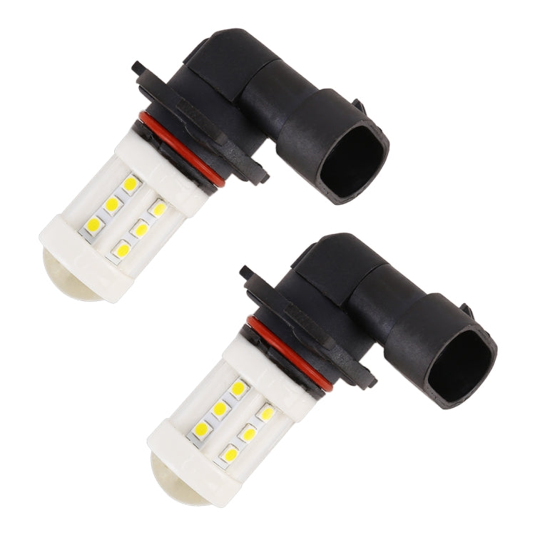 2 PCS 9005 4.5W DC 12V 6000K 360LM Car Auto Ceramics Fog Light 18LEDs SMD-3030 Lamps, with Projector Lens(White Light) - Fog / Driving Lights by buy2fix | Online Shopping UK | buy2fix