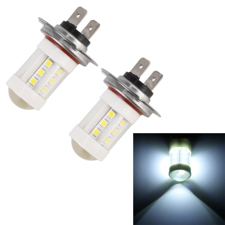 2 PCS H7 4.5W DC 12V 6000K 360LM Car Auto Ceramics Fog Light 18LEDs SMD-3030 Lamps, with Projector Lens(White Light) - Fog / Driving Lights by buy2fix | Online Shopping UK | buy2fix