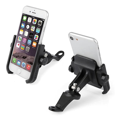 Motorcycle Rear View Mirror Aluminum Alloy Phone Bracket, Suitable for 4-6 inch Device(Black) by buy2fix