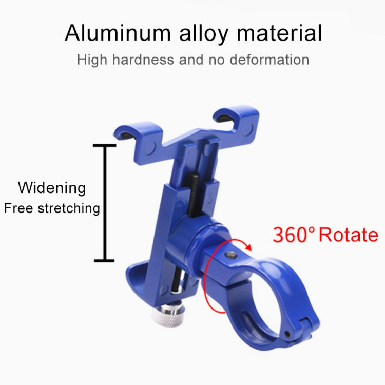 360 Degree Rotatable Aluminum Alloy Phone Bracket for Bicycle, Suitable for 50-100mm Device(Red) - Holder by buy2fix | Online Shopping UK | buy2fix