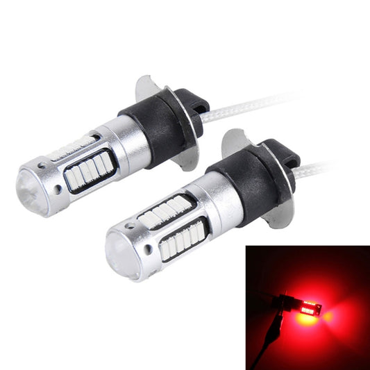 2 PCS H3 10W 30 SMD-4014 LEDs Car Fog Light, DC 12V(Red Light) - Fog / Driving Lights by buy2fix | Online Shopping UK | buy2fix