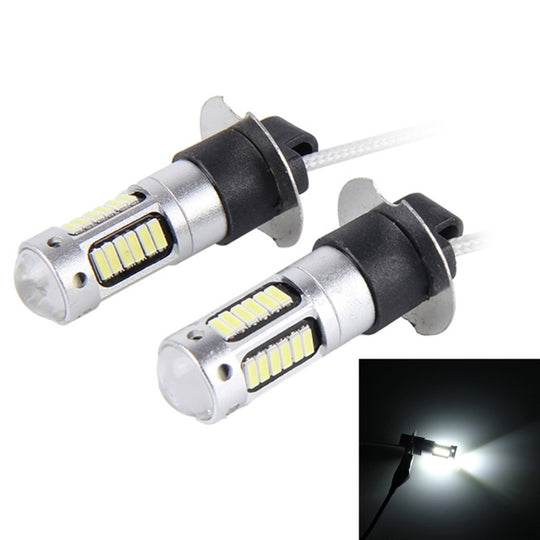 2 PCS H3 5W 30 SMD-4014 LED antibrouillard de voiture, DC 12V (lumière blanche)
