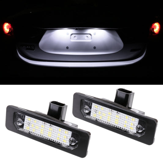 2 PCS DC 12V 3W 150LM 6000K LED License Plate Light 18LEDs SMD-3528 Bulbs Lamps for Ford Mustang 2010-2014 - License Plate Lights by buy2fix | Online Shopping UK | buy2fix