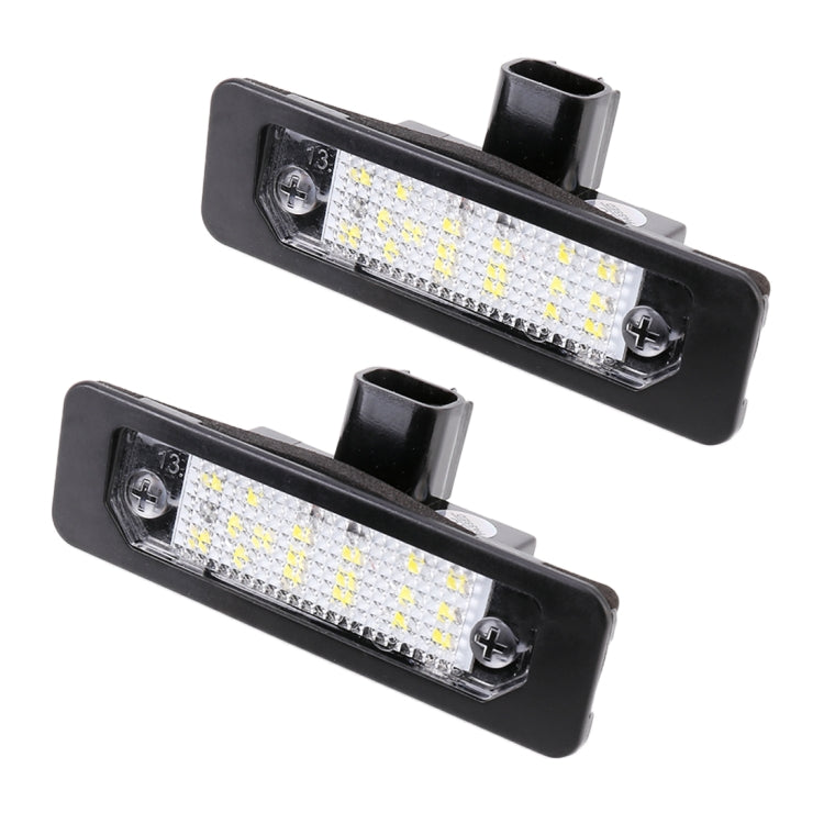 2 PCS DC 12V 3W 150LM 6000K LED License Plate Light 18LEDs SMD-3528 Bulbs Lamps for Ford Mustang 2010-2014 - License Plate Lights by buy2fix | Online Shopping UK | buy2fix