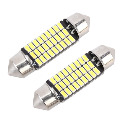 2 PCS 36mm DC12V / 1.5W / 6000K / 100LM 27LEDs SMD-3014 Car License Plate Light / Dome Light - Dome Lights by buy2fix | Online Shopping UK | buy2fix