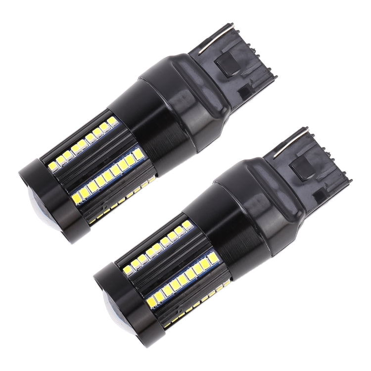 2 PCS T20 / 7443  DC9-16V / 8.2W(H) 2.7W(L) / 6000K / 655LM Car Auto Brake Lights 66LEDs SMD-2016 Lamps - Brake Lights by buy2fix | Online Shopping UK | buy2fix