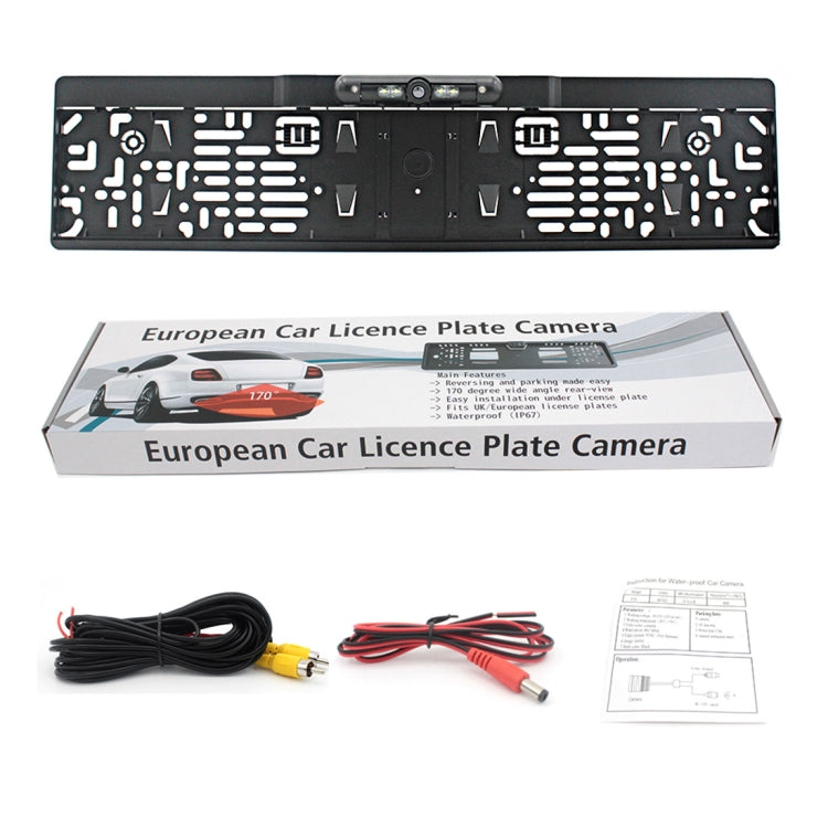 PZ-424 Europe Car License Plate Frame 170 Degree Rear View Camera - In Car by buy2fix | Online Shopping UK | buy2fix