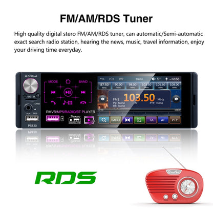P5130 HD 1 Din 4.1 inch Car Radio Receiver MP5 Player, Support FM & AM & Bluetooth & TF Card, with Steering Wheel Remote Control by buy2fix