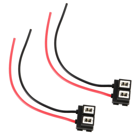 2 PCS Car H7 Ceramics Elbow Bulb Holder Base Female Socket with Wire by buy2fix