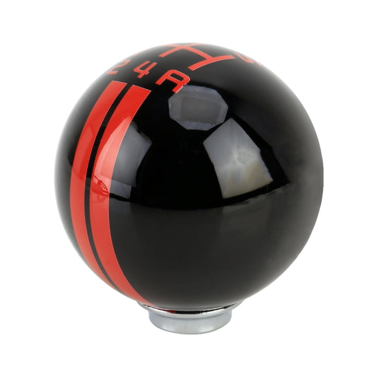 Universal Vehicle Ball Shape Modified Resin Shifter Manual 5-Speed Gear Shift Knob (Black Red) by buy2fix