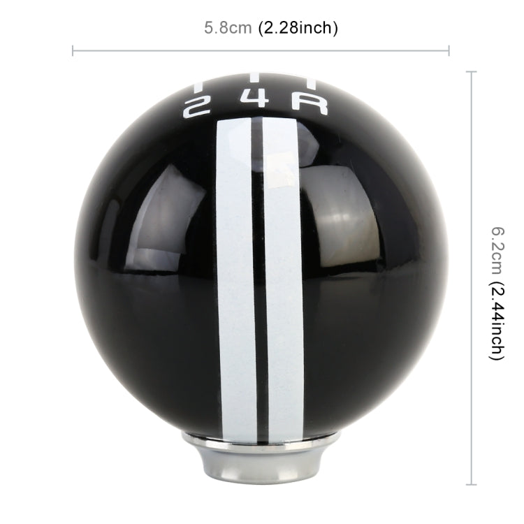 Universal Vehicle Ball Shape Modified Resin Shifter Manual 5-Speed Gear Shift Knob(Black White) - Shift Knob by buy2fix | Online Shopping UK | buy2fix