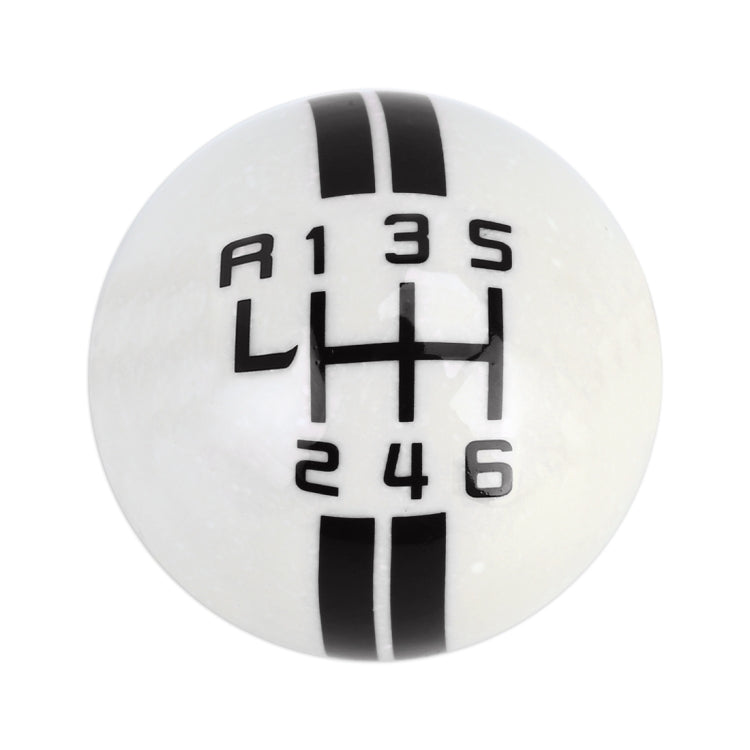 Universal Vehicle Ball Shape Modified Resin Shifter Manual 6-Speed Left-R Gear Shift Knob(Black) by buy2fix