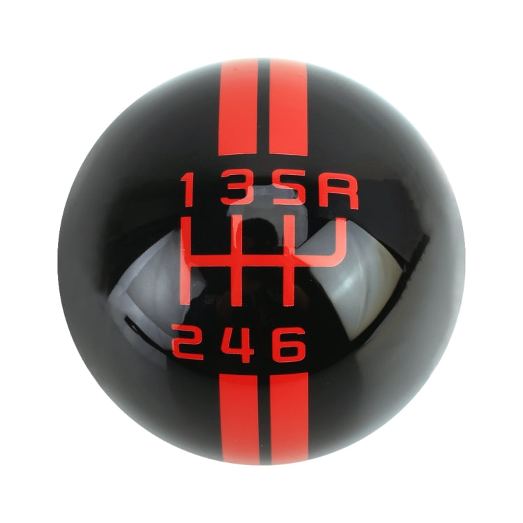 Universal Vehicle Ball Shape Modified Resin Shifter Manual 6-Speed Right-R Gear Shift Knob(Black Red) - Shift Knob by buy2fix | Online Shopping UK | buy2fix