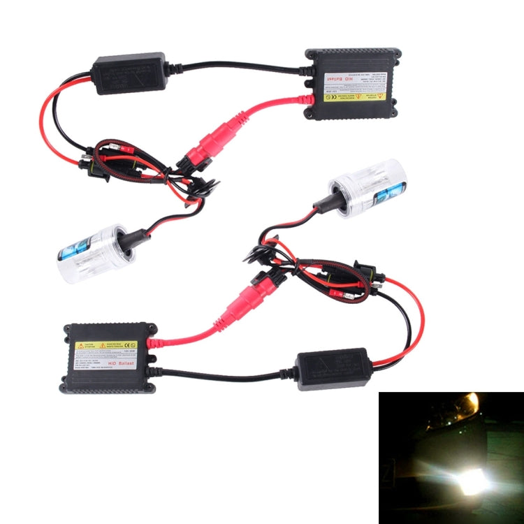 2PCS 35W H3 2800 LM Slim HID Xenon Light with 2 Alloy HID Ballast, High Intensity Discharge Lamp, Color Temperature: 4300K - Xenon Lights by buy2fix | Online Shopping UK | buy2fix