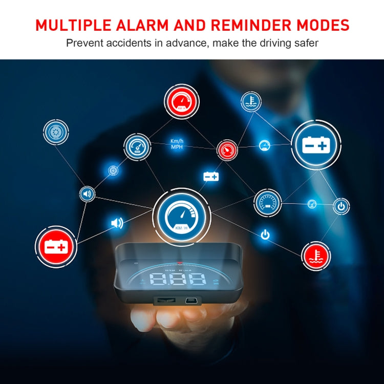 M8 3.5 inch Universal Car OBD2 HUD Vehicle-mounted Head Up Display - Head Up Display System by buy2fix | Online Shopping UK | buy2fix