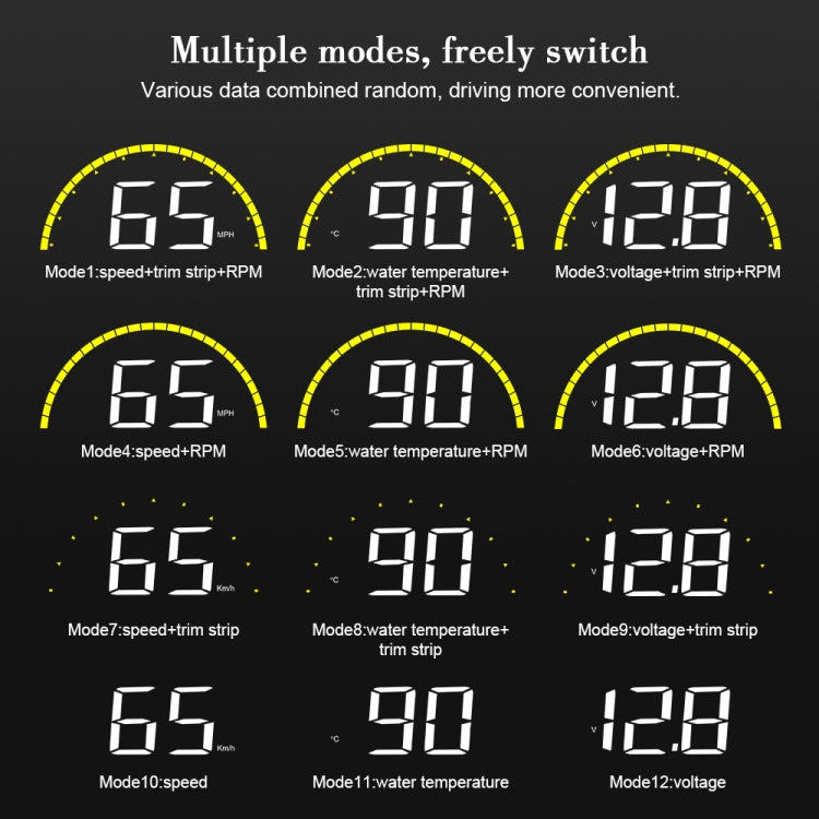 C700 2.6 inch Universal Car OBD2 HUD Vehicle-mounted Head Up Display - Head Up Display System by buy2fix | Online Shopping UK | buy2fix