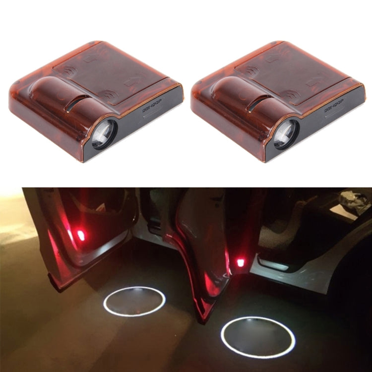 2 PCS LED Ghost Shadow Light, Car Door LED Laser Welcome Decorative Light, Display Logo for Renault Car Brand(Red) - Door Lights by buy2fix | Online Shopping UK | buy2fix