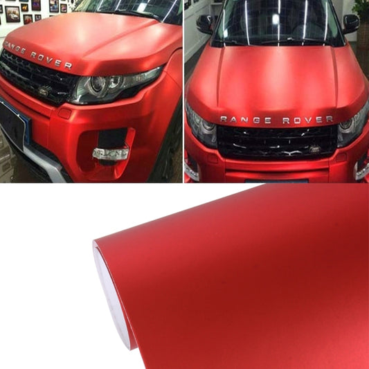 1.52m × 0.5m Ice Blue Metallic Matte Icy Ice Car Decal Wrap Auto Wrapping Vehicle Sticker Motorcycle Sheet Tint Vinyl Air Bubble Free(Red) - Auto Film by buy2fix | Online Shopping UK | buy2fix