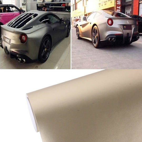 1.52m × 0.5m Ice Blue Metallic Matte Icy Ice Car Decal Wrap Auto Wrapping Vehicle Sticker Motorcycle Sheet Tint Vinyl Air Bubble Free(Rose Gold)