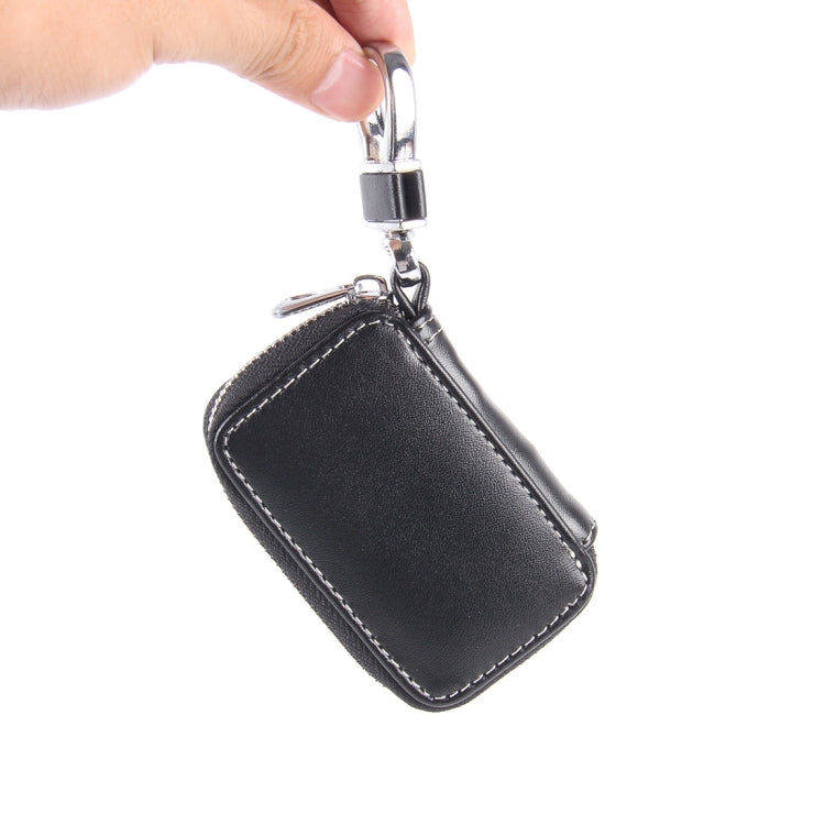 Universal Leather Flash Powder Texture Waist Hanging Zipper Wallets Key Holder Bag (No Include Key)(Black) - Car Key Cases by buy2fix | Online Shopping UK | buy2fix