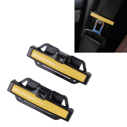 DM-013 2PCS Universal Fit Car Seatbelt Adjuster Clip Belt Strap Clamp Shoulder Neck Comfort Adjustment Child Safety Stopper Buckle(Yellow) - Seat Belts & Padding by buy2fix | Online Shopping UK | buy2fix