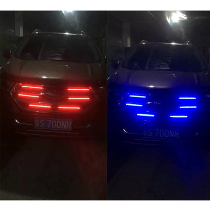 Flashing Lights 15W LED Car in The Network Lights One Drag Four Emblem Eyes Daytime Running Lights LED Universal Car Warning Strobe Flash light Car in The Network Decorative Knight Lights, Cable Length: 75cm - Running Lights by buy2fix | Online Shopping UK | buy2fix