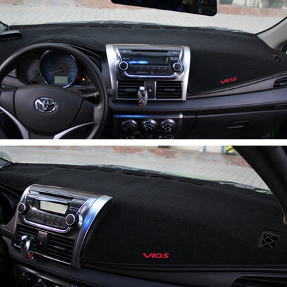 Left-hand Drive Dark Mat Car Dashboard Cover Car Light Pad Instrument Panel Sunscreen for 2014 Vios (Please note the model and year)(Black) by buy2fix