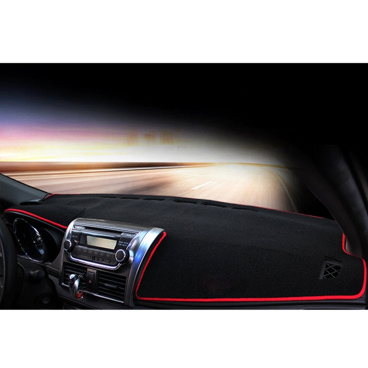Left-hand Drive Dark Mat Car Dashboard Cover Car Light Pad Instrument Panel Sunscreen for 2014 Vios (Please note the model and year)(Red) by buy2fix