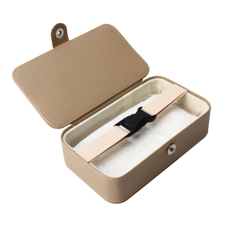 Universal Car Facial Tissue Box Case Holder Tissue Box Fashion and Simple Paper Napkin Bag with Napkin(Khaki) - Tissue Boxes by buy2fix | Online Shopping UK | buy2fix