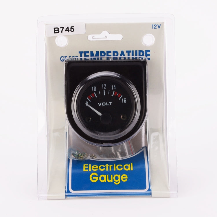 52mm Auto Gauge Car 8-16V Voltmeter - In Car by buy2fix | Online Shopping UK | buy2fix