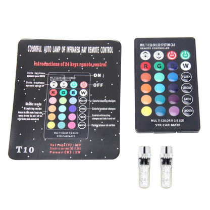 2 PCS T10 2W Auto Flash Strobe Fade Smooth Remote Controlled Colorful LED Clearance Decorative Light, DC 12V - Clearance Lights by buy2fix | Online Shopping UK | buy2fix