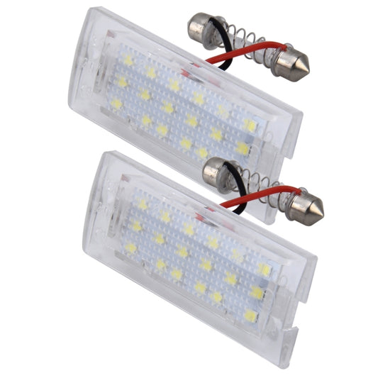 2 PCS License Plate Light with 18 SMD-3528 Lamps for BMW E53(X5),2W 120LM,6000K, DC12V (White Light) by buy2fix