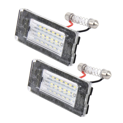 2 PCS License Plate Light with 18  SMD-3528 Lamps for BMW MINI R56,2W 120LM,6000K, DC12V (White Light) - License Plate Lights by buy2fix | Online Shopping UK | buy2fix
