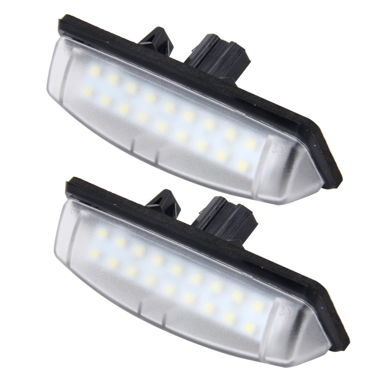 2 PCS License Plate Light with 18  SMD-3528 Lamps for Toyota,2W 120LM,6000K, DC12V(White Light) - License Plate Lights by buy2fix | Online Shopping UK | buy2fix