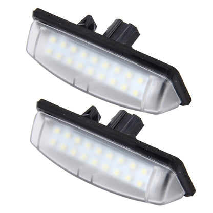 2 PCS License Plate Light with 18  SMD-3528 Lamps for Toyota,2W 120LM,6000K, DC12V(White Light) - License Plate Lights by buy2fix | Online Shopping UK | buy2fix