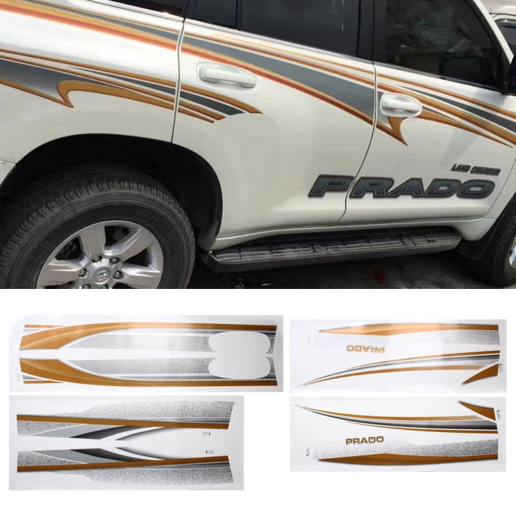 4 PCS SUV Body Decorative Strip Brand Car Streamline Shining Sticker for Toyota Prado 2014 Version - Decorative Sticker by buy2fix | Online Shopping UK | buy2fix