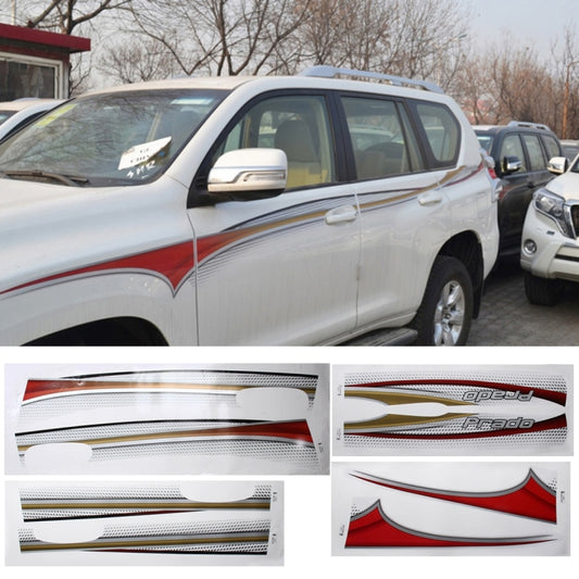 4 PCS SUV Body Decorative Strip Brand Car Streamline Shining Sticker for Toyota Prado 2015 Version - Decorative Sticker by buy2fix | Online Shopping UK | buy2fix