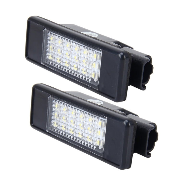 2 PCS License Plate Light with 24 SMD-3528 Lamps for Peugeot Citroen (White Light) - In Car by buy2fix | Online Shopping UK | buy2fix