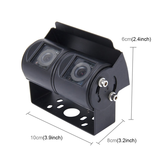 Dual Head Universal 720×540 Effective Pixel, NTSC 60HZ CCD Waterproof Car Rear View Backup Camera With 24 LED Lamps(Black) by buy2fix