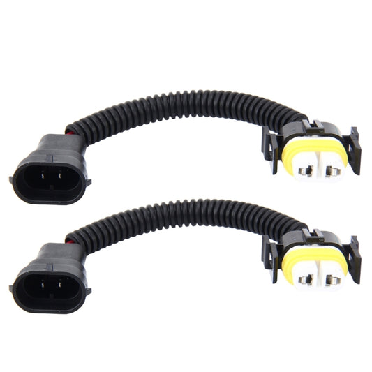 2 PCS H11 Car HID Xenon Headlight Male to Female Conversion Cable with Ceramic Adapter Socket - Wires by buy2fix | Online Shopping UK | buy2fix
