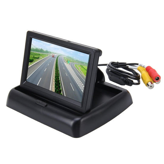 Moniteur haute définition de voiture LCD TFT numérique pliable de 4,3 pouces, fonction d'écran automatique inversée